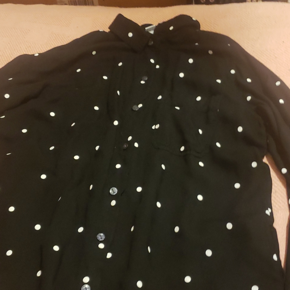 Black and White Button Up